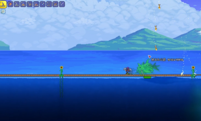 泰拉瑞亚猪龙鱼公爵怎么打2