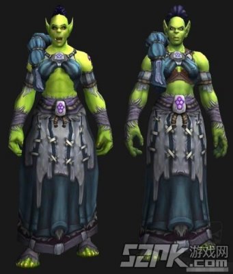 《魔兽世界》6.0女兽人模型图 肌肉女强人