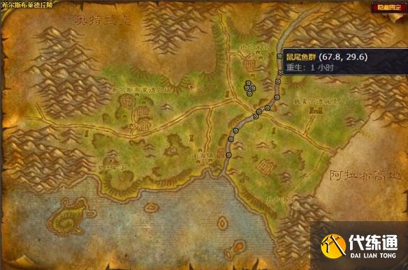 魔兽世界鼠尾鱼在哪里钓